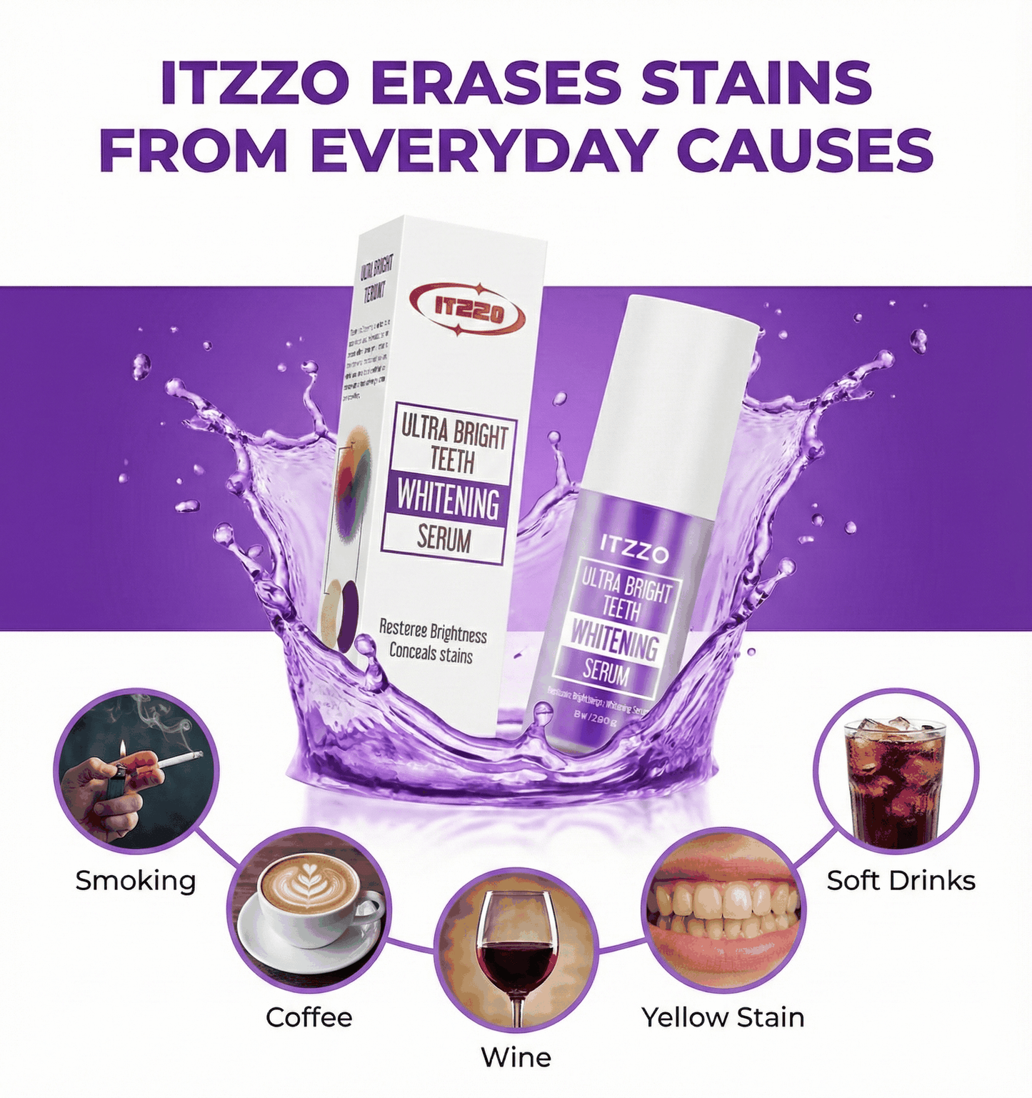 ITZZO® Purple Color Corrector Toothpaste