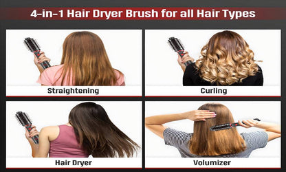 ITZZO® 4-in-1 Hair Dryer Brush & Volumizer