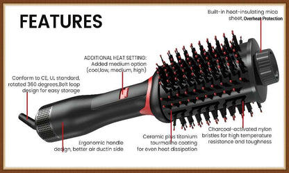 ITZZO® 4-in-1 Hair Dryer Brush & Volumizer